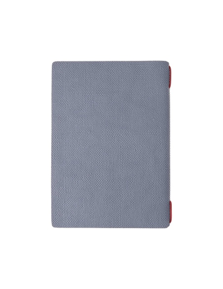 Porta Menu A5 (16,5x23,1 cm) etichetta PATCH "personalizzata" (minimo 18 pezzi) solo elastico rosso JUTA AVIO