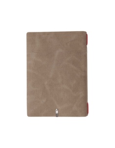 Porta Menu A5 (16,5x23,1 cm) etichetta METAL "menu" solo elastico rosso JUTA CAMMELLO 2
