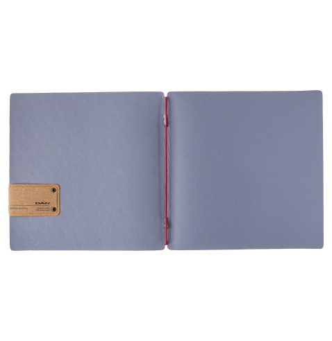 Porta Menu QUADRATO (23x23,1 cm) etichetta PATCH "menu" solo elastico rosso JUTA AVIO