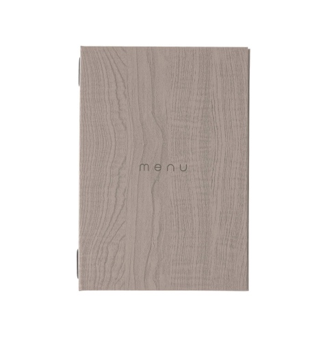 Porta Menu ITALY A5 (16,5x23,4 cm) - cornicetta (4 facciate) - scritta menu - colore ROVERE