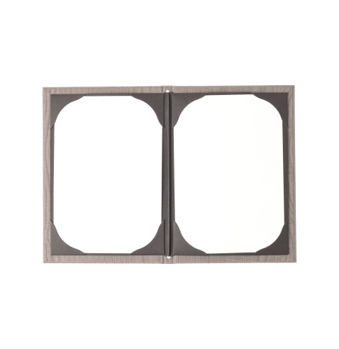 Porta Menu ITALY A5 (16,5x23,4 cm) - cornicetta (4 facciate) - scritta menu - colore ROVERE