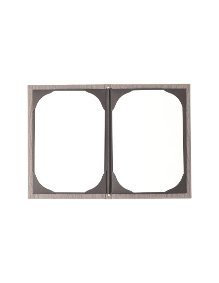 Porta Menu ITALY A5 (16,5x23,4 cm) - cornicetta (4 facciate) - scritta menu - colore ROVERE