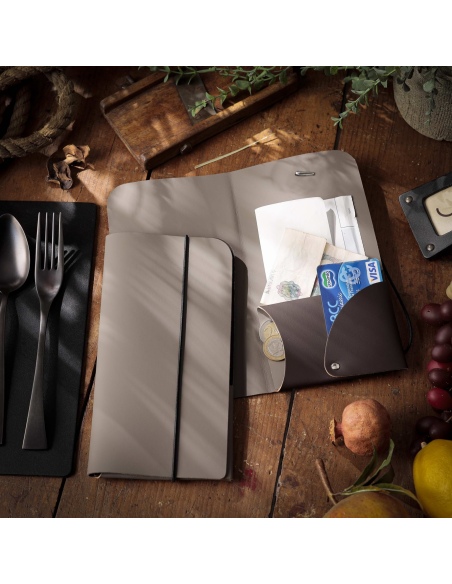 WALLET porta resto/conto BICOLOR COCOA spessore 1,2