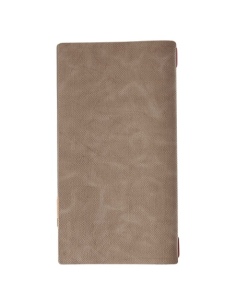 Porta Menu A4 SLIM (17,4x31,8 cm) etichetta PATCH "menu" solo elastico rosso JUTA CAMMELLO 2