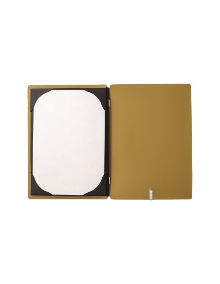 Porta Menu A5 (16,5x23,1 cm) senza etichetta cornicetta (4 facciate) elastico nero CHEF OCRA