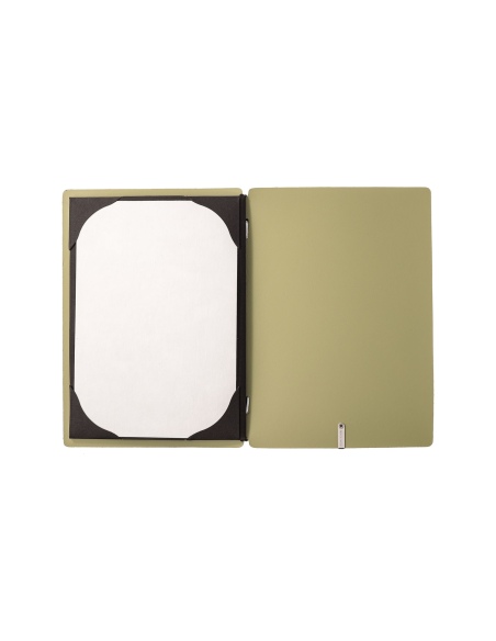 Porta Menu A5 (16,5x23,1 cm) senza etichetta cornicetta (4 facciate) elastico nero CHEF SALVIA