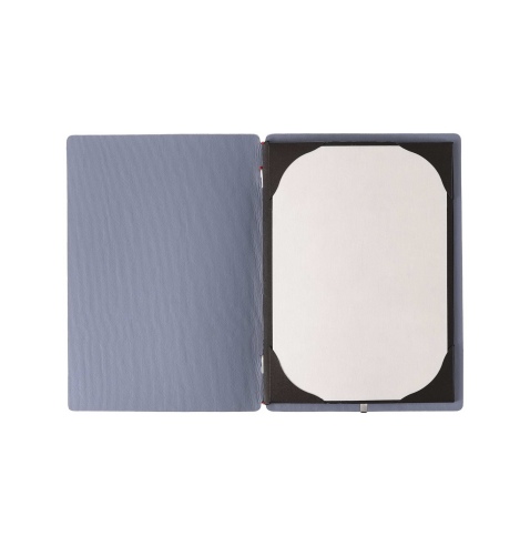 Porta Menu A5 (16,5x23,1 cm) senza etichetta cornicetta (4 facciate) elastico rosso JUTA AVIO