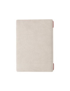 Porta Menu A5 (16,5x23,1 cm) etichetta PATCH "personalizzata" (minimo 18 pezzi) cornicetta (4 facciate) elastico rosso JUTA AVOR 2