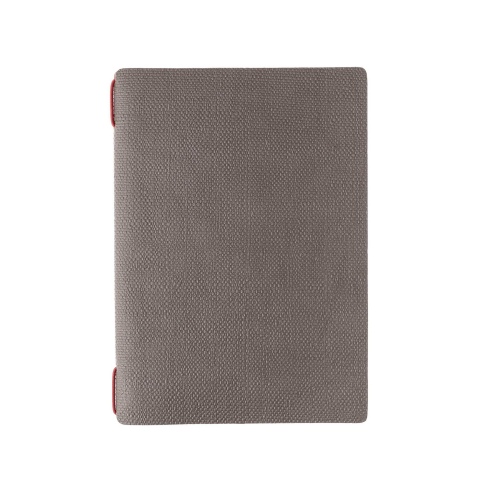 Porta Menu A5 (16,5x23,1 cm) senza etichetta cornicetta (4 facciate) elastico rosso JUTA GRIGIO