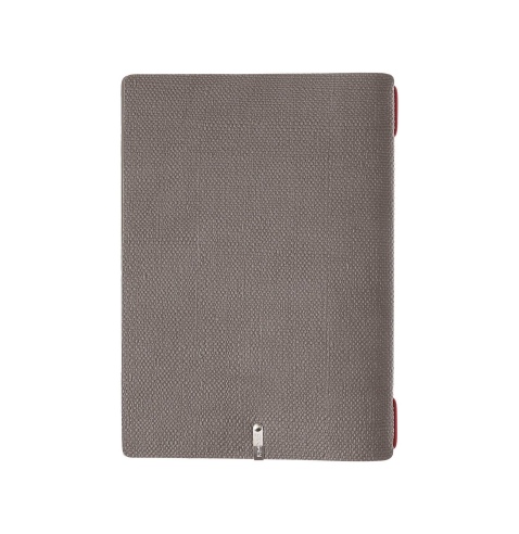 Porta Menu A5 (16,5x23,1 cm) senza etichetta cornicetta (4 facciate) elastico rosso JUTA GRIGIO