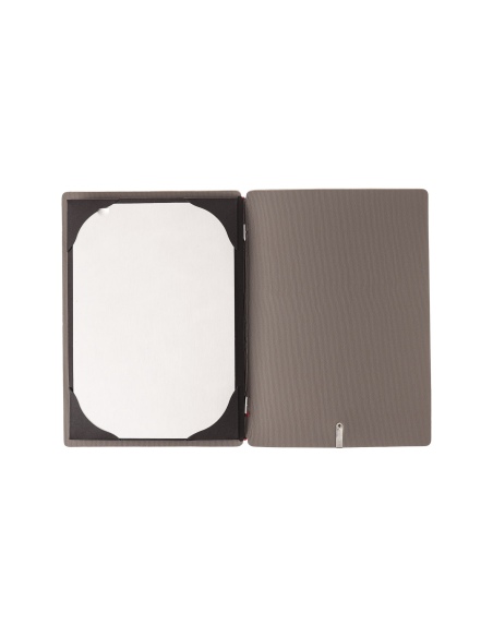 Porta Menu A5 (16,5x23,1 cm) senza etichetta cornicetta (4 facciate) elastico rosso JUTA GRIGIO