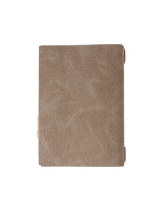 Porta Menu A5 (16,5x23,1 cm) etichetta PATCH "menu" cornicetta (4 facciate) elastico rosso JUTA CAMMELLO 2
