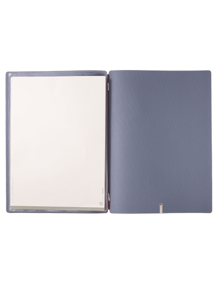 Porta Menu A4 (23,2x31,8 cm) etichetta METAL "menu" 2 buste (4 facciate) elastico rosso JUTA AVIO