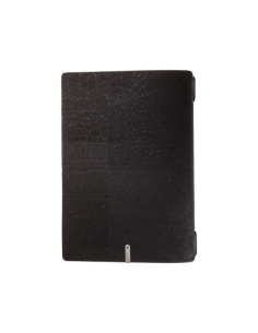 Porta Menu A5 (16,5x23,1 cm) etichetta METAL "menu" cornicetta (4 facciate) elastico nero SUGHERO NERO sp. 2.5 2