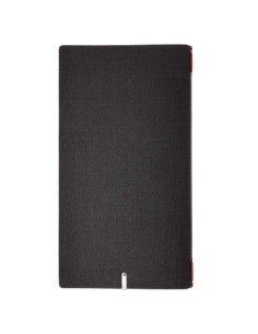 Porta Menu A4 SLIM (17,4x31,8 cm) senza etichetta cornicetta (4 facciate) elastico rosso JUTA NERO 2