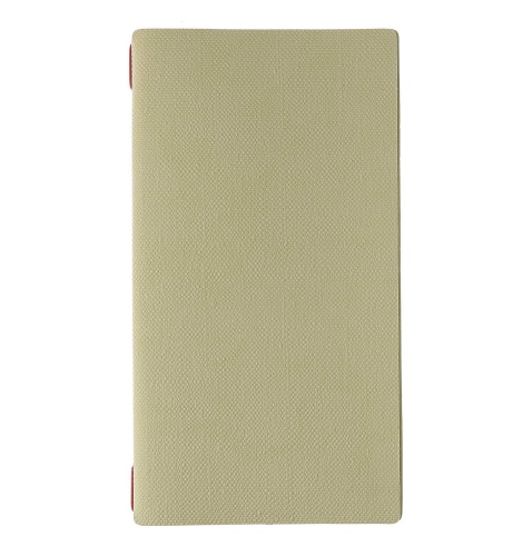 Porta Menu A4 SLIM (17,4x31,8 cm) senza etichetta cornicetta (4 facciate) elastico rosso JUTA SALVIA