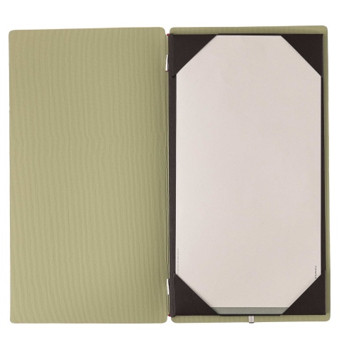 Porta Menu A4 SLIM (17,4x31,8 cm) senza etichetta cornicetta (4 facciate) elastico rosso JUTA SALVIA