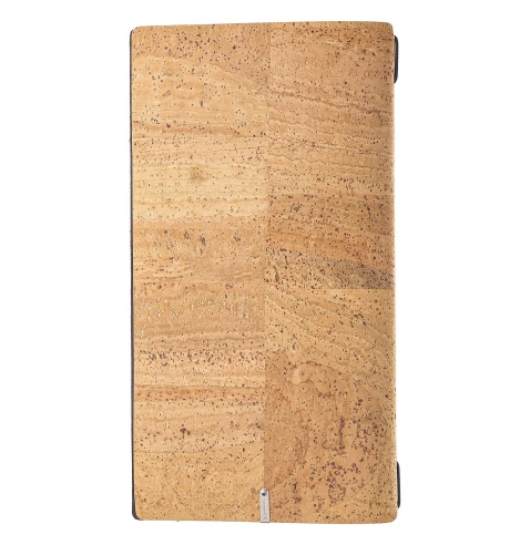 Porta Menu A4 SLIM (17,4x31,8 cm) senza etichetta cornicetta (4 facciate) elastico nero SUGHERO NATURALE sp. 1.4