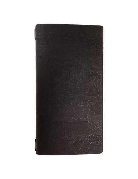 Porta Menu A4 SLIM (17,4x31,8 cm) senza etichetta cornicetta (4 facciate) elastico nero SUGHERO NERO sp. 2.5