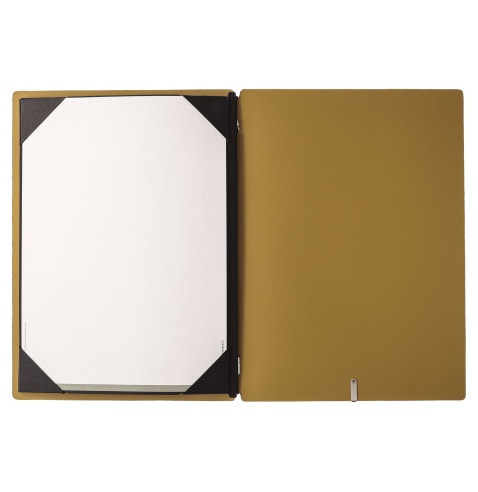 Porta Menu A4 (23,2x31,8 cm) senza etichetta cornicetta (4 facciate) elastico nero CHEF OCRA