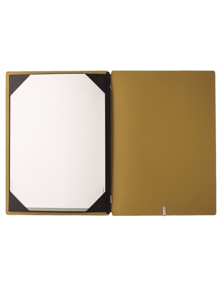 Porta Menu A4 (23,2x31,8 cm) senza etichetta cornicetta (4 facciate) elastico nero CHEF OCRA
