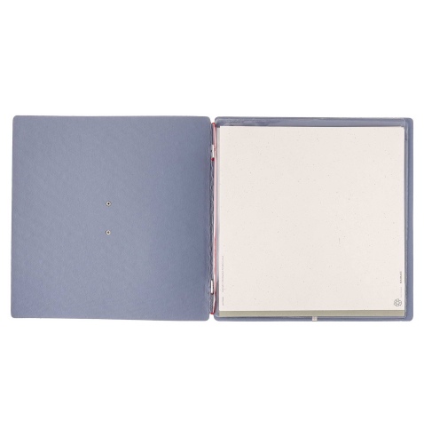 Porta Menu QUADRATO (23x23,1 cm) etichetta METAL "menu" 2 buste (4 facciate) elastico rosso JUTA AVIO