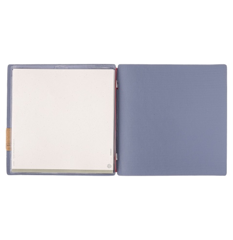 Porta Menu QUADRATO (23x23,1 cm) etichetta PATCH "personalizzata" (minimo 18 pezzi) 2 buste (4 facciate) elastico rosso JUTA AVI