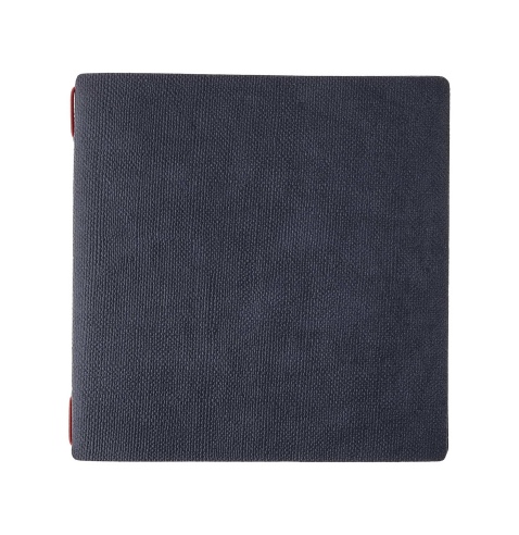 Porta Menu QUADRATO (23x23,1 cm) senza etichetta cornicetta (4 facciate) elastico rosso JUTA BLU