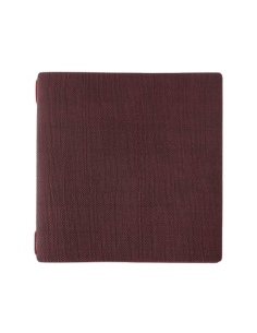 Porta Menu QUADRATO (23x23,1 cm) senza etichetta cornicetta (4 facciate) elastico rosso JUTA BORDEAUX