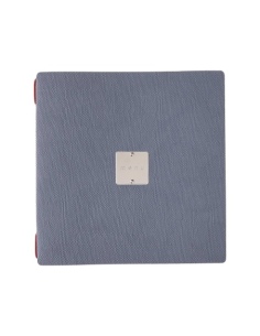 Porta Menu QUADRATO (23x23,1 cm) etichetta METAL "personalizzata" (minimo 18 pezzi) cornicetta (4 facciate) elastico rosso JUTA 