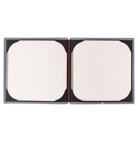 Porta Menu QUADRATO (23x23,1 cm) senza etichetta cornicetta (4 facciate) elastico rosso JUTA AVIO