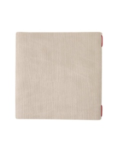 Porta Menu QUADRATO (23x23,1 cm) etichetta PATCH "personalizzata" (minimo 18 pezzi) cornicetta (4 facciate) elastico rosso JUTA  2