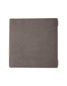 Porta Menu QUADRATO (23x23,1 cm) etichetta PATCH "menu" cornicetta (4 facciate) elastico rosso JUTA GRIGIO 2
