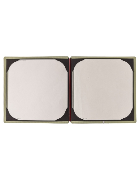 Porta Menu QUADRATO (23x23,1 cm) senza etichetta cornicetta (4 facciate) elastico rosso JUTA SALVIA