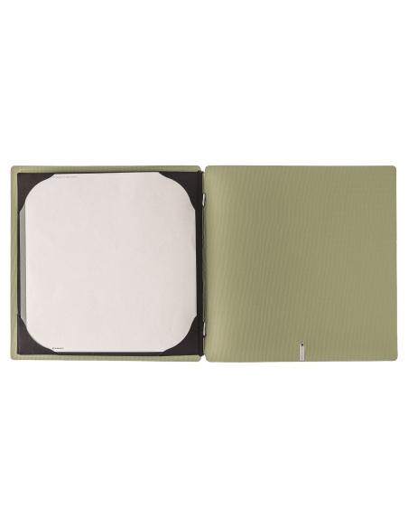 Porta Menu QUADRATO (23x23,1 cm) senza etichetta cornicetta (4 facciate) elastico rosso JUTA SALVIA