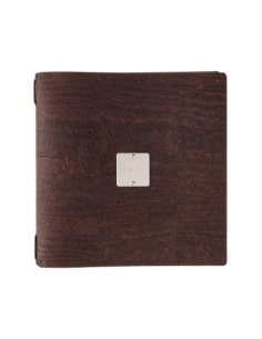 Porta Menu QUADRATO (23x23,1 cm) etichetta METAL "personalizzata" (minimo 18 pezzi) cornicetta (4 facciate) elastico nero SUGHER