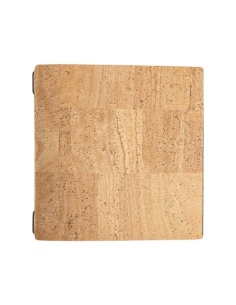 Porta Menu QUADRATO (23x23,1 cm) senza etichetta cornicetta (4 facciate) elastico nero SUGHERO NATURALE sp. 1.4