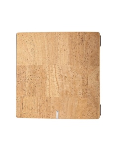 Porta Menu QUADRATO (23x23,1 cm) senza etichetta cornicetta (4 facciate) elastico nero SUGHERO NATURALE sp. 1.4 2