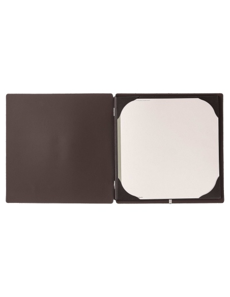 Porta Menu QUADRATO (23x23,1 cm) senza etichetta cornicetta (4 facciate) elastico nero SUGHERO NATURALE sp. 1.4