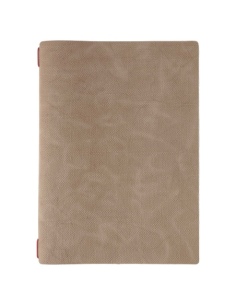Porta Menu A4 (23,2x31,8 cm) senza etichetta cornicetta (4 facciate) elastico rosso JUTA CAMMELLO