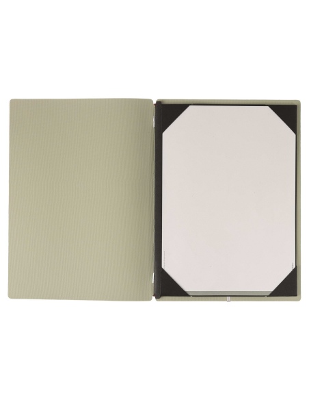 Porta Menu A4 (23,2x31,8 cm) senza etichetta cornicetta (4 facciate) elastico rosso JUTA SALVIA