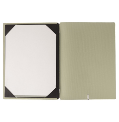 Porta Menu A4 (23,2x31,8 cm) senza etichetta cornicetta (4 facciate) elastico rosso JUTA SALVIA