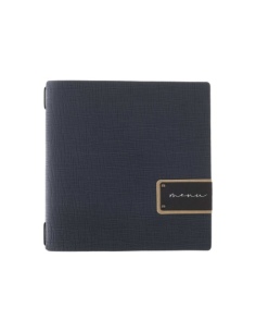 Porta Menu QUADRATO (23x23,1 cm) etichetta PATCH "menu" cornicetta (4 facciate) elastico nero CHEF BLU