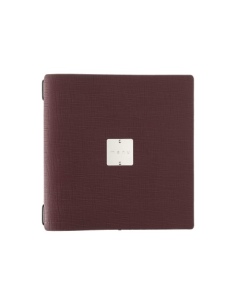 Porta Menu QUADRATO (23x23,1 cm) etichetta METAL "personalizzata" (minimo 18 pezzi) cornicetta (4 facciate) elastico nero CHEF B