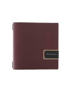 Porta Menu QUADRATO (23x23,1 cm) etichetta PATCH "menu" cornicetta (4 facciate) elastico nero CHEF BORDEAUX