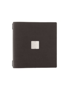 Porta Menu QUADRATO (23x23,1 cm) etichetta METAL "personalizzata" (minimo 18 pezzi) cornicetta (4 facciate) elastico nero CHEF M