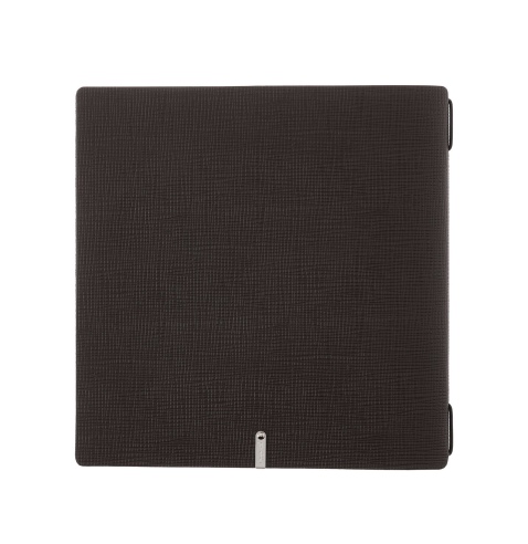 Porta Menu QUADRATO (23x23,1 cm) senza etichetta cornicetta (4 facciate) elastico nero CHEF MARRONE