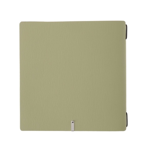Porta Menu QUADRATO (23x23,1 cm) etichetta METAL "menu" cornicetta (4 facciate) elastico nero CHEF SALVIA