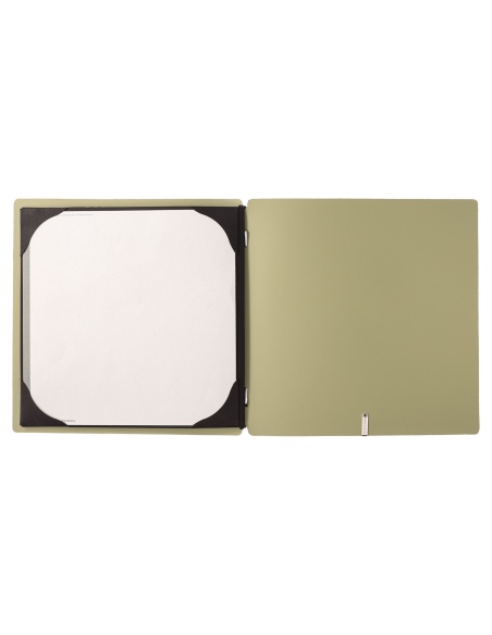 Porta Menu QUADRATO (23x23,1 cm) senza etichetta cornicetta (4 facciate) elastico nero CHEF SALVIA