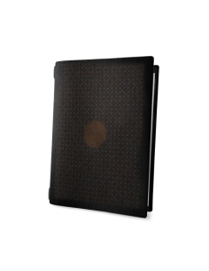 Porta Menu CUSTOM A5 (16,5x23,1 cm) "SUITE menu" elastico nero cornicetta (4 facciate) ECO NERO sp. 0.6